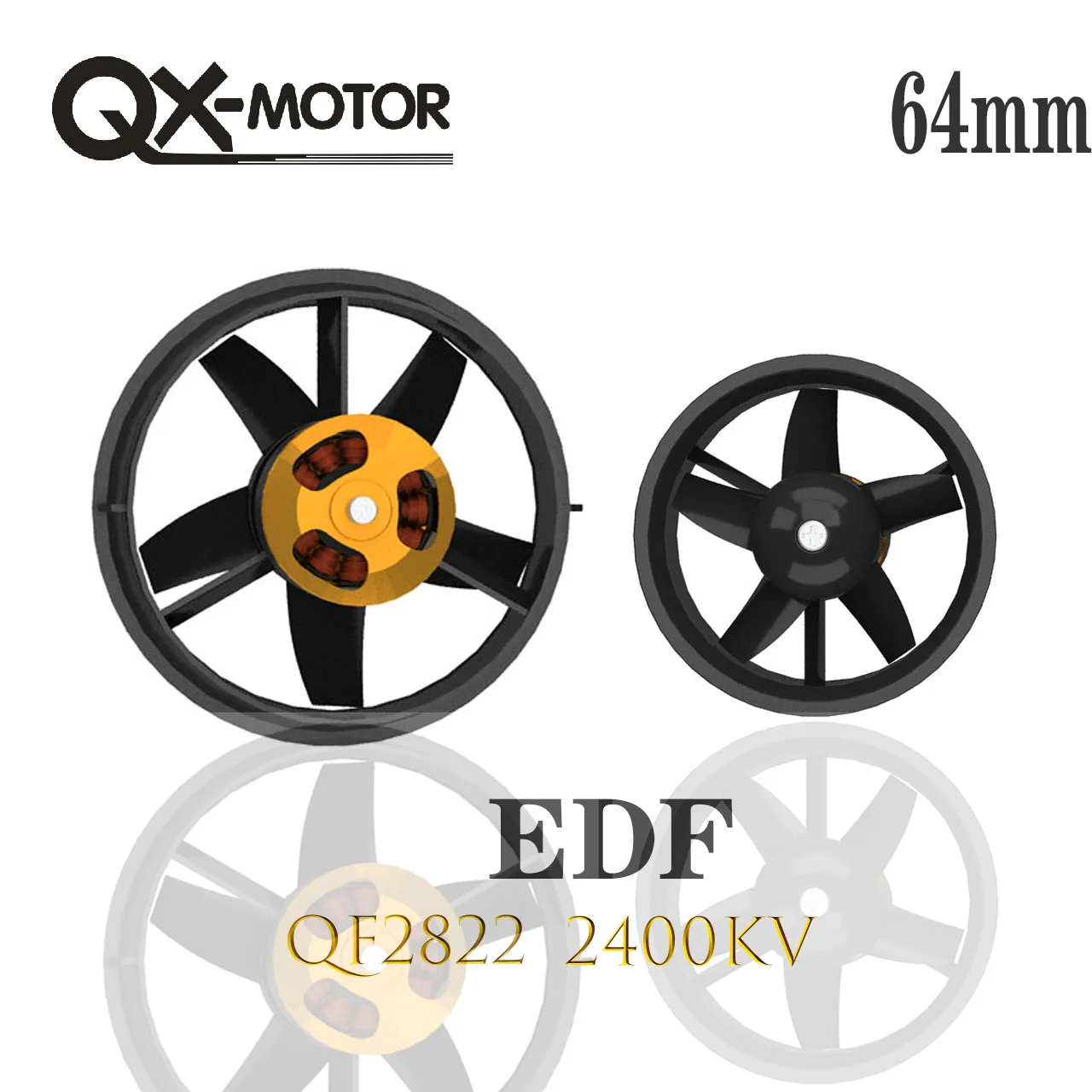 QX-MOTOR 64mm 5 ostrzy QF2822 (2222)- 2400KV bezszczotkowy silnik EDF z 40A 6s ESC dla zdalnie sterowanego samolotu RC części do zabawek