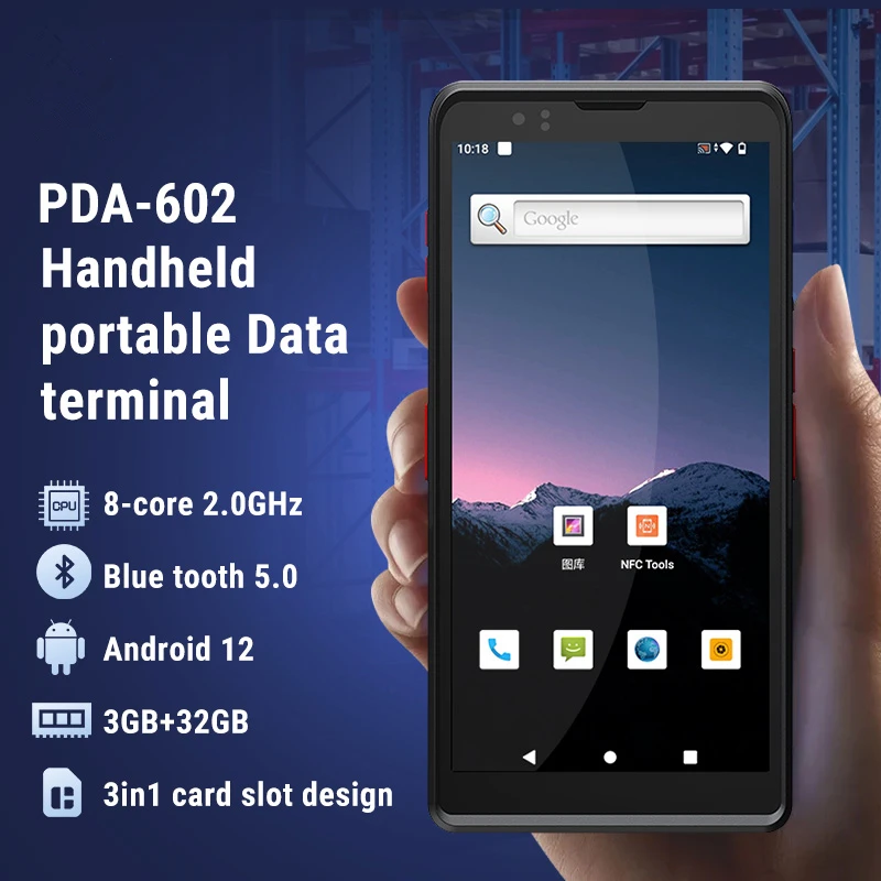 Industrial Data Collection Support Google Play Built-in 5000Mah Battery Honeywell 2D Barcode Scanner Android 12 OS Handheld PDA