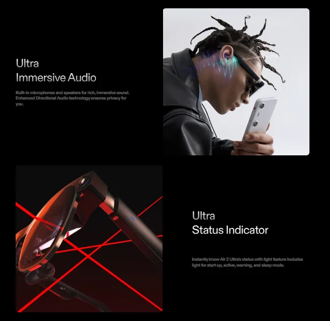 نظارات Xreal Air 2 Ultra The Most Promising Vr/Ar بعد لـ Steam Deck Rog Mac Pc Android Ios Ps5 Xbox