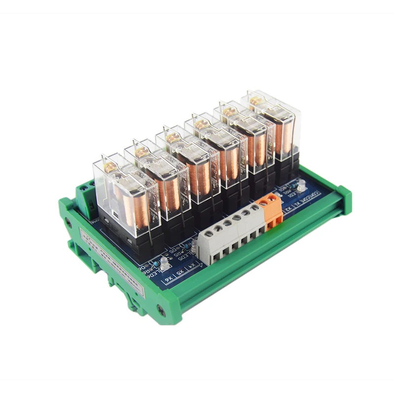 Huaqingjun 6-Channel 1NO 1NC G2R-1 24V 12V Relay Module 10A SPDT Relays for PLC