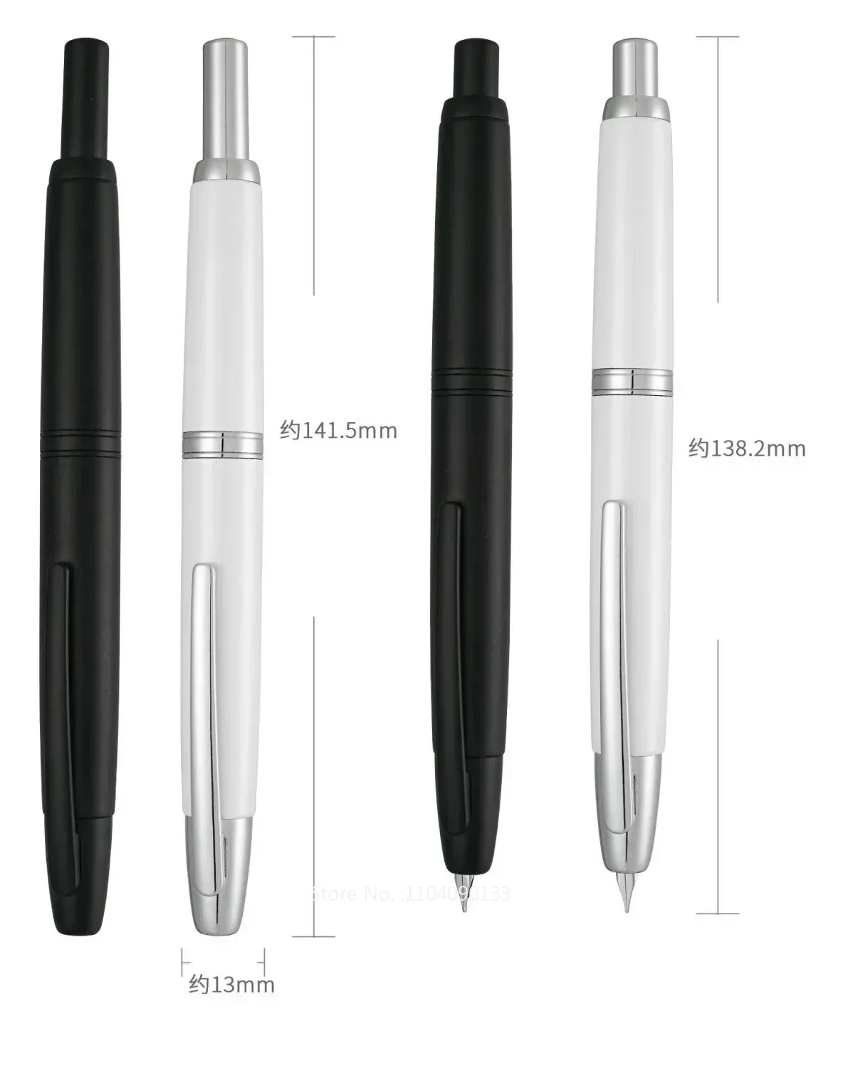 Imagem -06 - Nova Jinhao 10 Imprensa Caneta Fonte Retrátil Ponta Fina 0.5 mm com Clipe de Tinta Escrita Nova Caneta Material Escolar Escritório Novas Canetas 2024