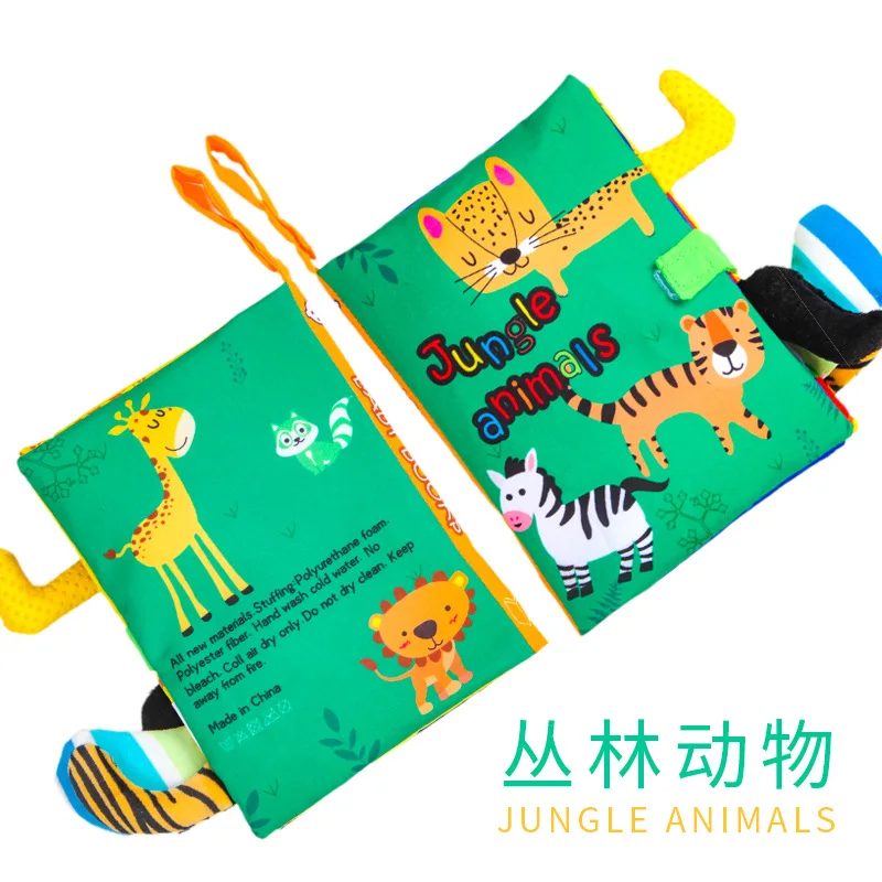 0-36Months Baby Cloth Books cartoon Fruits Animals Cognitive Puzzle Infant Children Early Learning Educational Fabric Books Toy