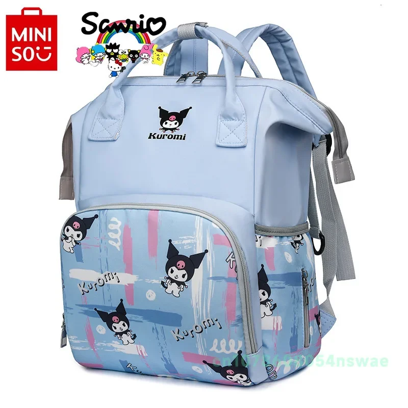 Kuromi New Diaper Bag Backpack Cartoon Cute Baby Diaper Bag Multifunctional Baby Bag Fashionable and Lightweight Large Capacity