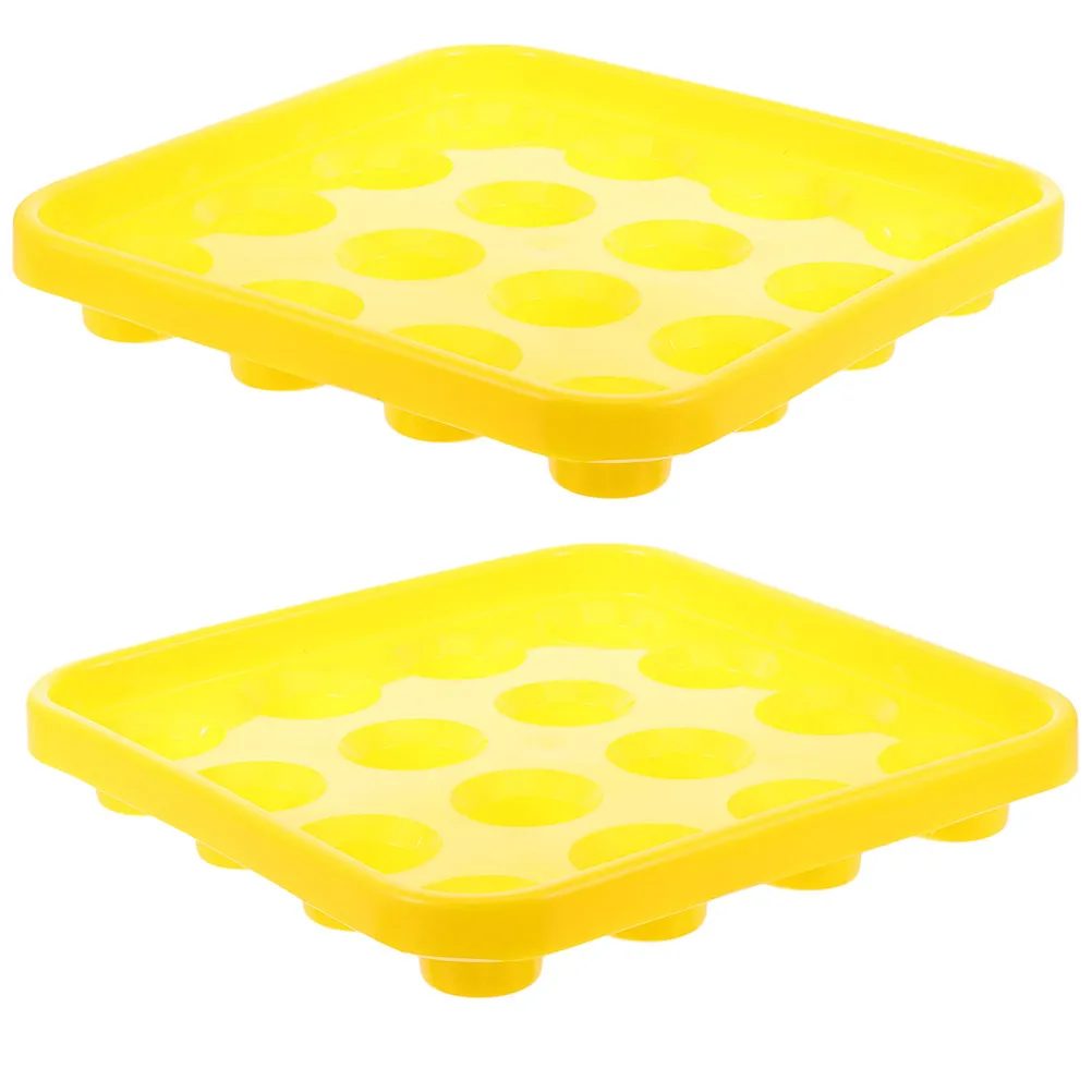 

2Pcs Strong Plastic Pool Ball Holder Tray for 16 Balls Secure Fit Organizing Tray for Billiards Snooker Home Club Use