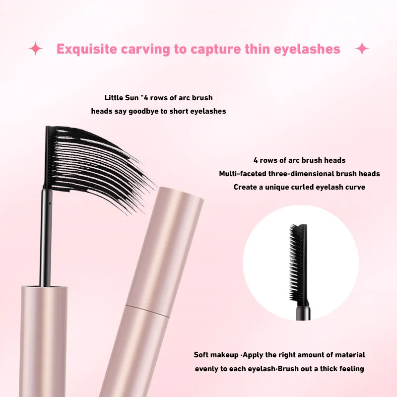 Waterproof Eyelashes Lengthening Mascara Thick Thin Long Lasting Curling Silky Lash Eyelashes Extension Mascara Cream Eye Makeup