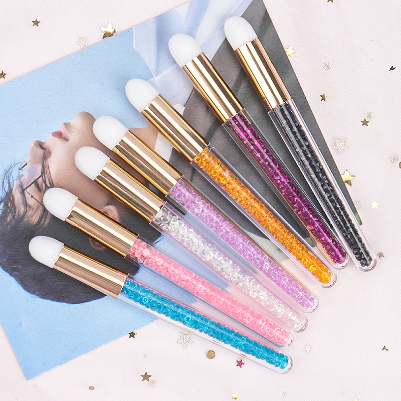 5 stücke Kristall Wimpern Reinigung Pinsel Lash Shampoo Pinsel Für Wimpern Verlängerung Peel Off Mitesser Entferner Make-Up-Tools