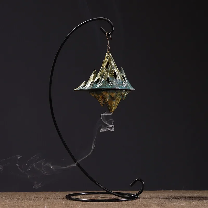 Ceramic backflow incense burner simple spherical incense burner ornament