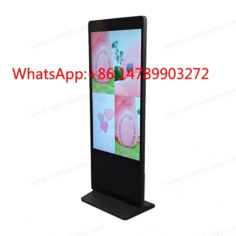 55 Inch 1080P Vertical Touch Stand Mall Self Service Kiosk Totem