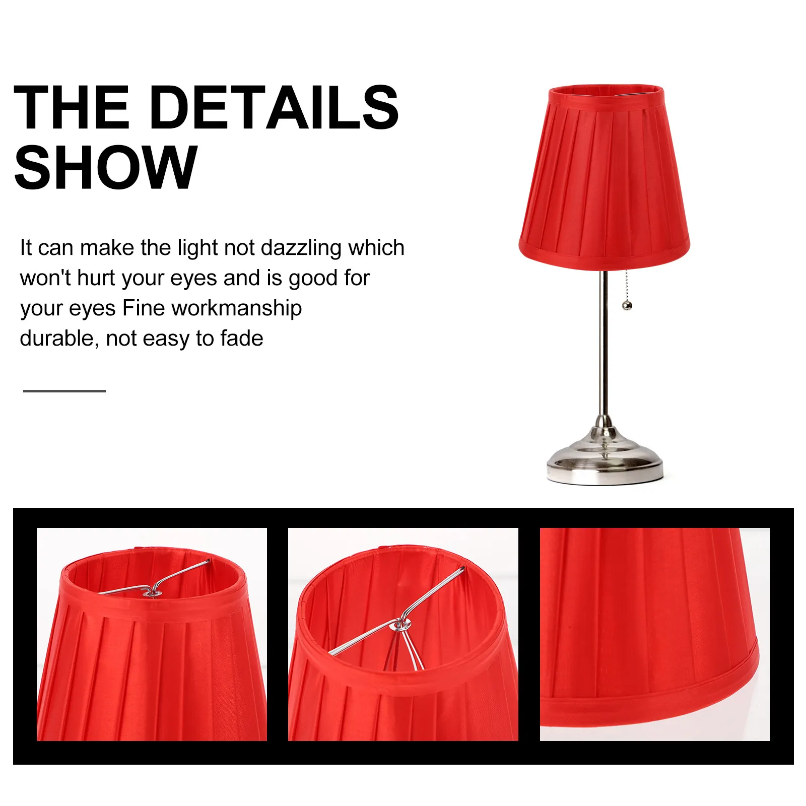 1Pcs Cloth Lampshade Simple Style Bedroom Living Room Decorative Table Lamp Cover Soft Light Accessory Romantic Warm Atmosphere
