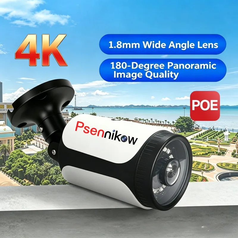 psennikow-ipc-4k-8mp-180°-wide-angle-poe-ipc-camera-outdoor-bullet-security-camera-hd-18mm-wide-angle-fisheye-lens-night-vision