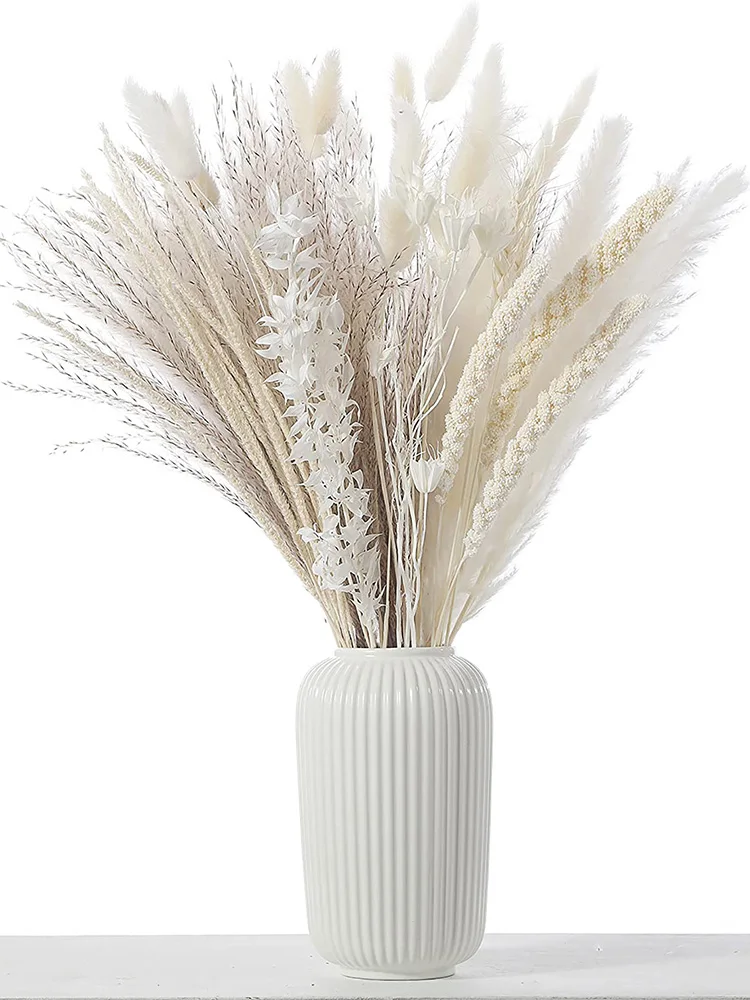 85Pcs lot Pampas Decoration Set Fluffy Natural Dried Flowers Living Room Decoration Tall Pampas Grass Bouquet Boho Home Decor