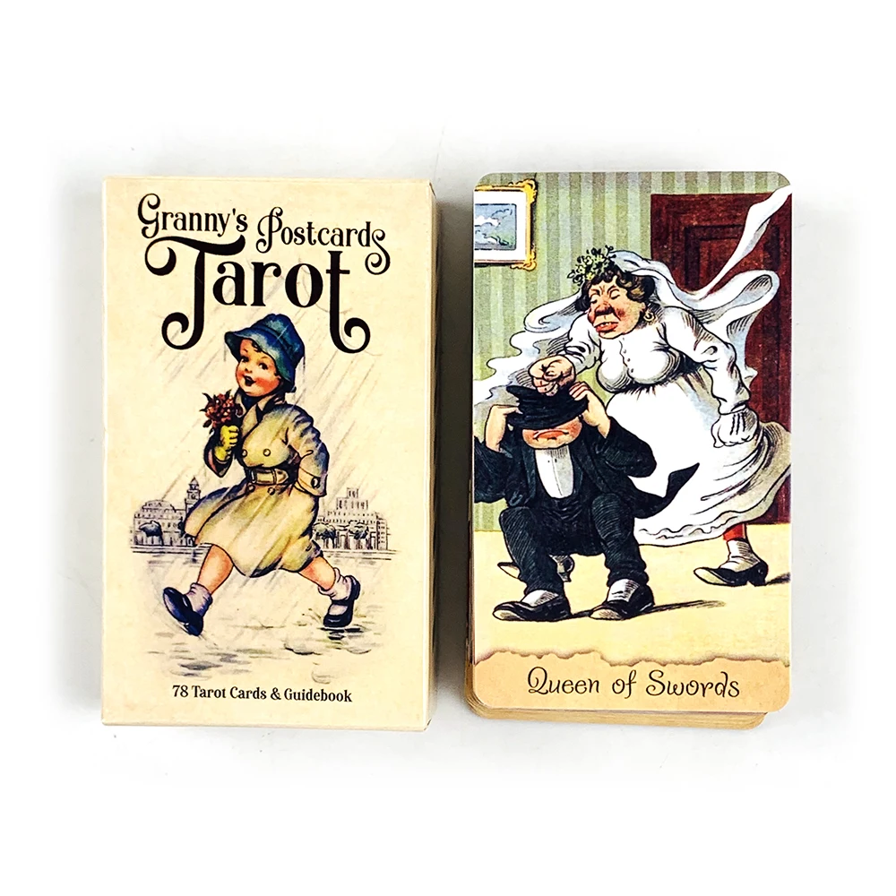 

Granny's Postcards Tarot Cards 78 Cards English Visions Divination Edition Borad Games,Perfect For Collectors & Gift Giving