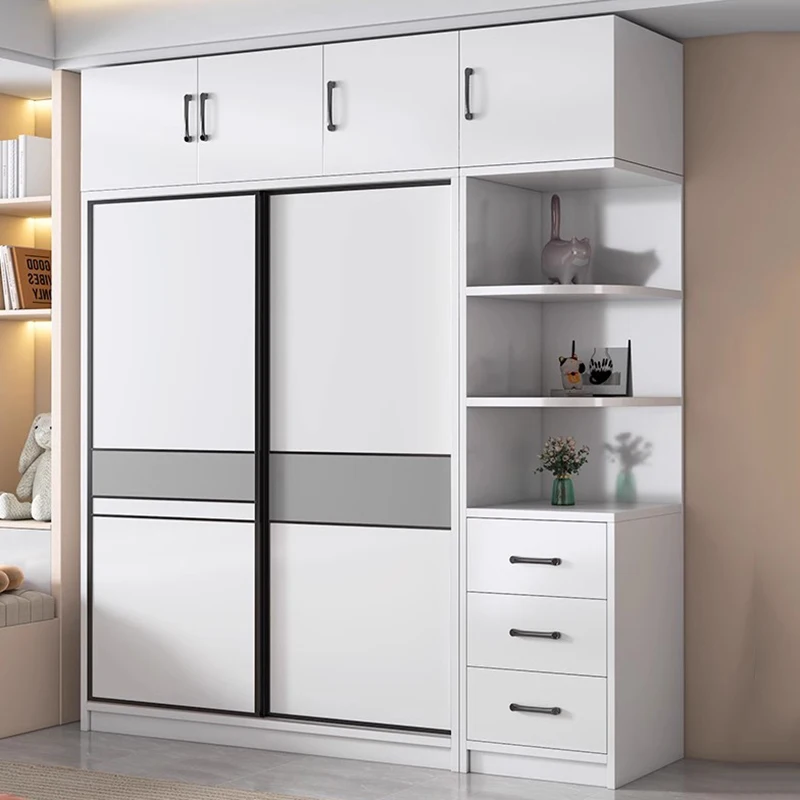 Минималистичный современный шкаф, ящики, полки, органайзер для хранения, перегородки для гардероба, деревянная витрина, ткань, мебель Muebles для комнаты