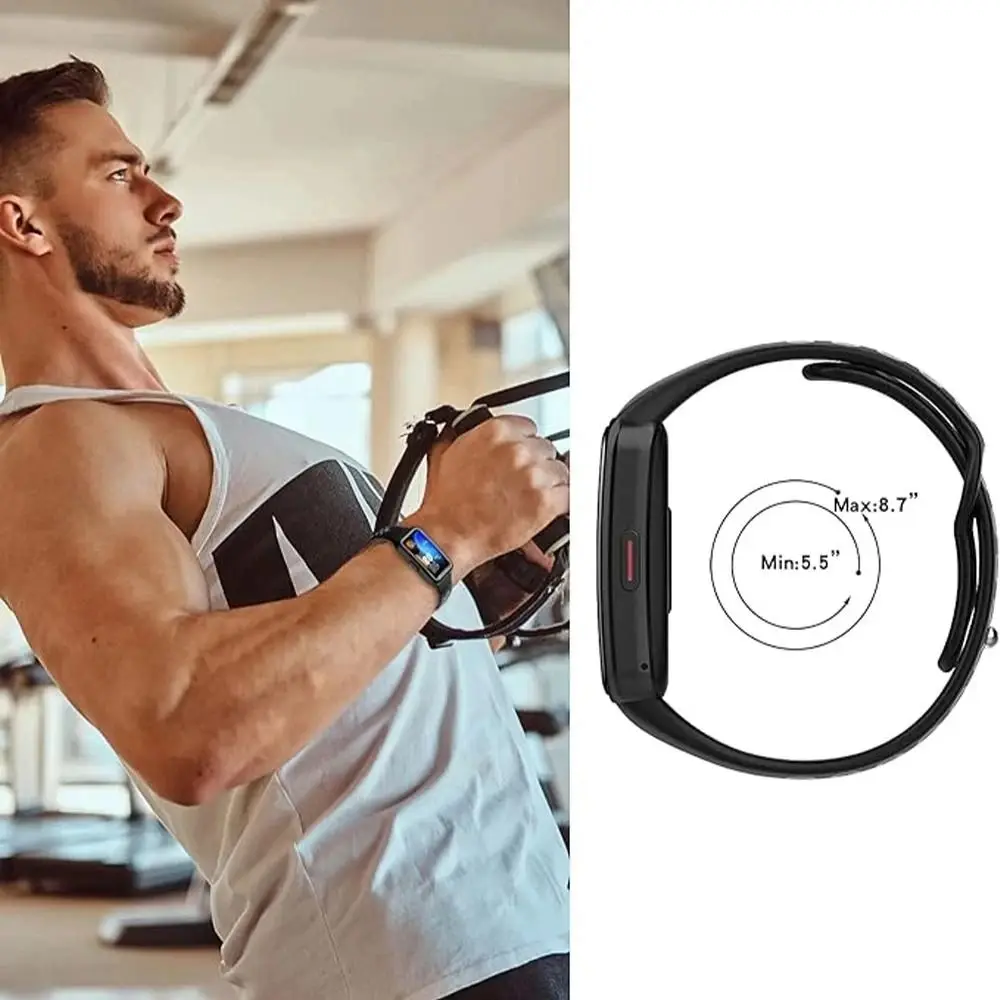 สายนาฬิกาซิลิโคนระบายอากาศได้แบบพกพาสายรัดข้อมืออุปกรณ์เสริมสำหรับ Huawei band 9/8