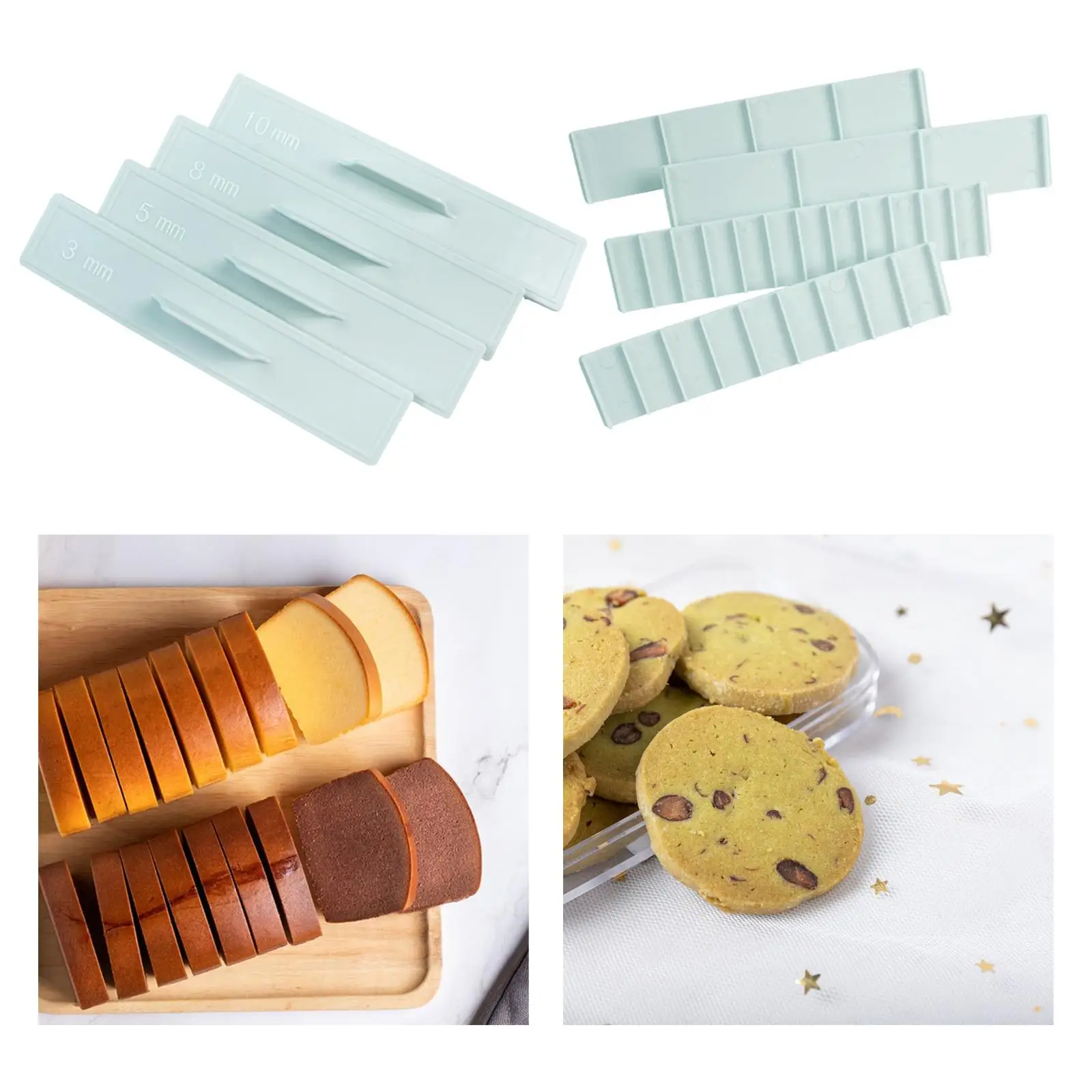 

8Pcs Cake Baking Measure Kithchen Tool with Handle Biscuit Cake Ruler for Pasta Pie Crust Dough Biscuit Cake Pizza Flakier