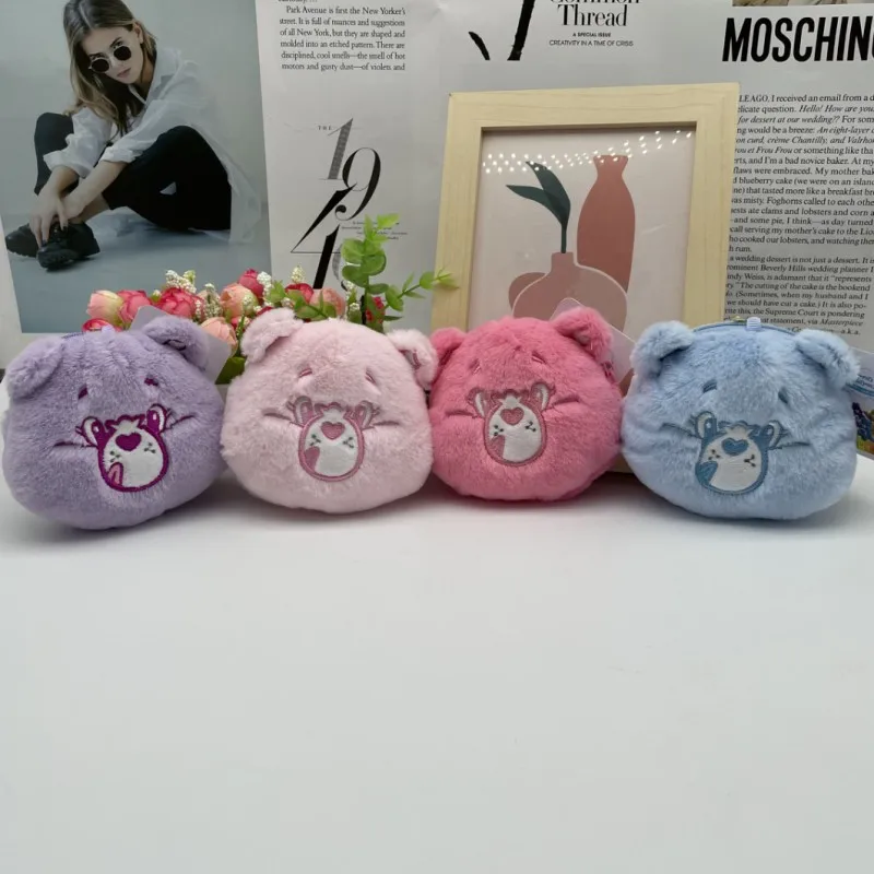 Fashion brand cartoon Cute Bear Purse Plush Doll Key Chain Wedding Throw Baby boutique companion gift  backpack decorate