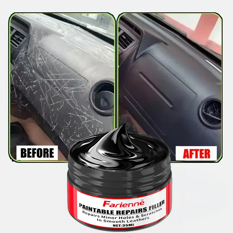 Car Leather Plastic Interior Restorer Cream Auto Dashboard Steering Wheel Polish Wax For UV Protection Refurbishment
