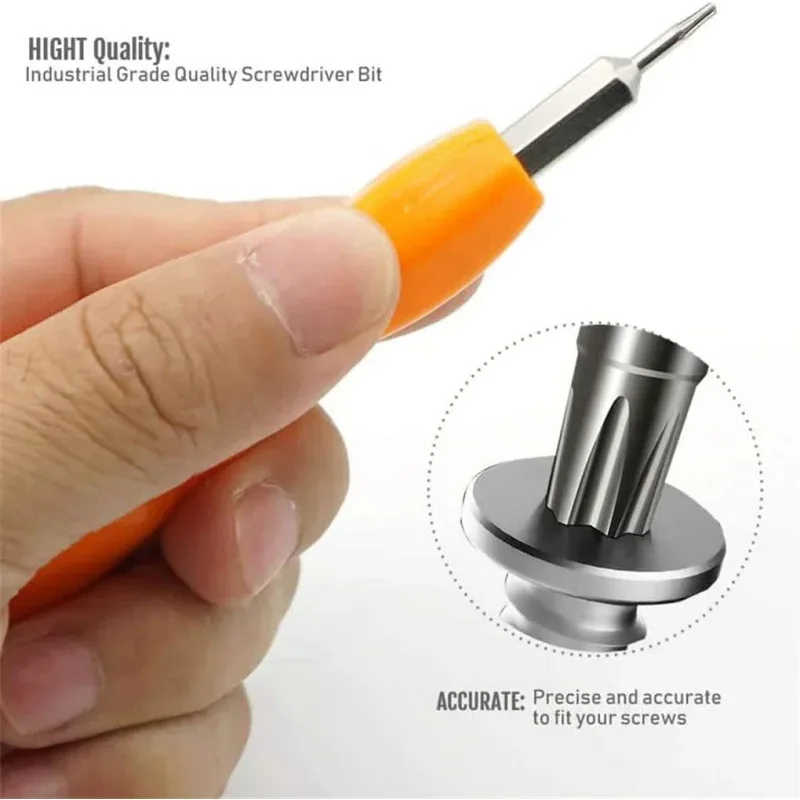 Non in magazzino. fuori stoock..Doppia estremità in lega di acciaio Torx cacciavite anello campanello cacciavite bit kit sicurezza video strumento artigianato