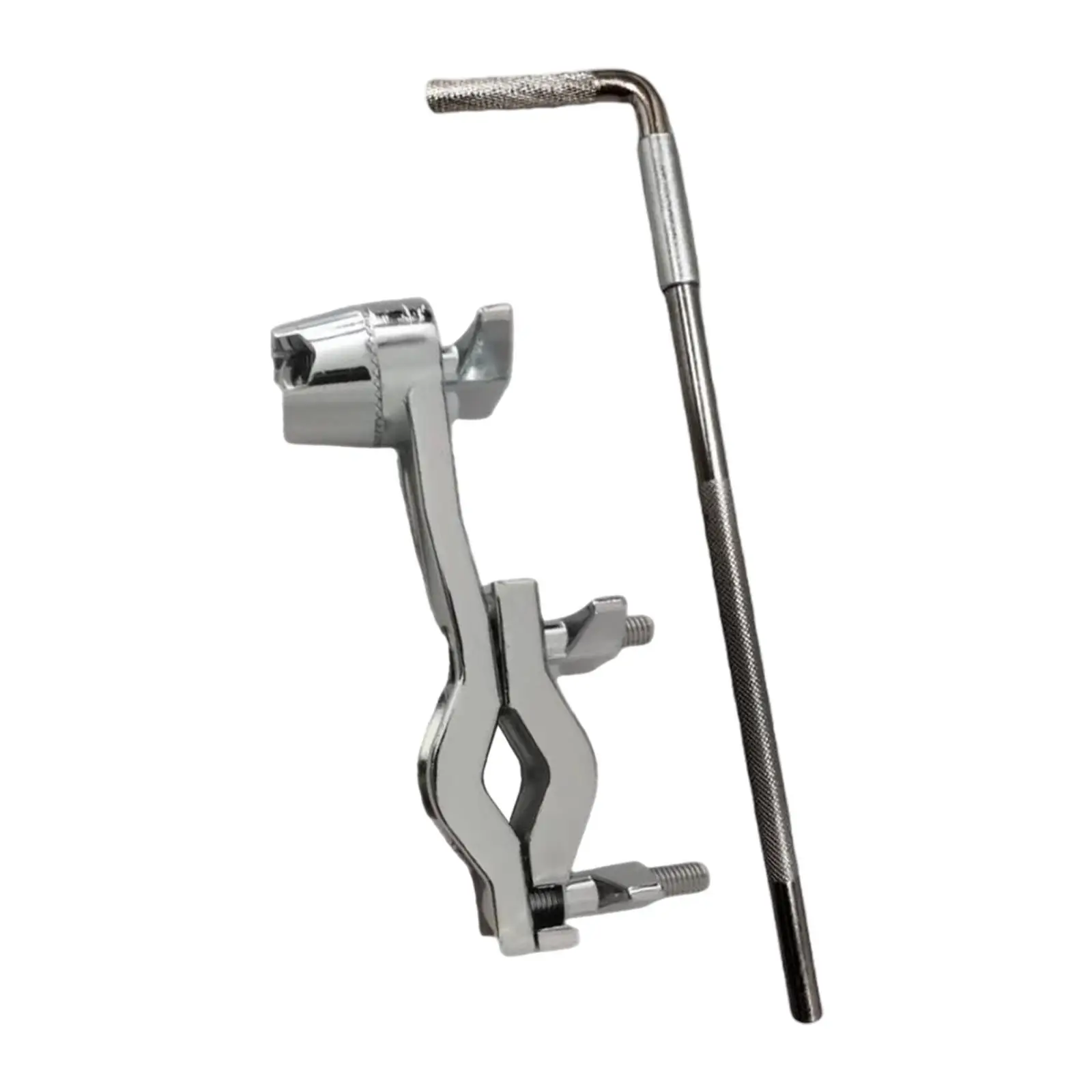 Cowbell Clamp Mounting Bracket with L Rod, Easy to Install, Quick Release Cowbell Mount for Drum Set