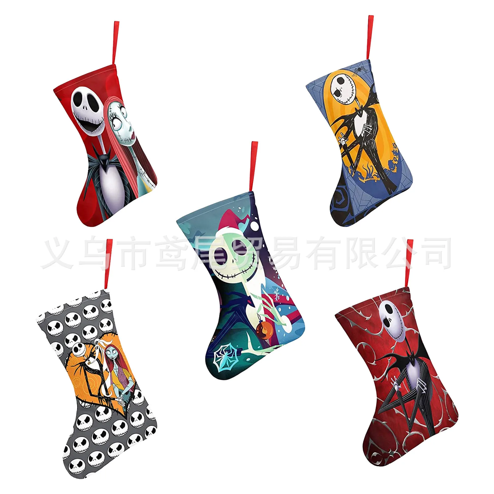 Kawaii Disney Nightmare Before Christmas Jack Skellington Sally Gift Sock Stocking Halloween Props Kids Gift Candy Socks