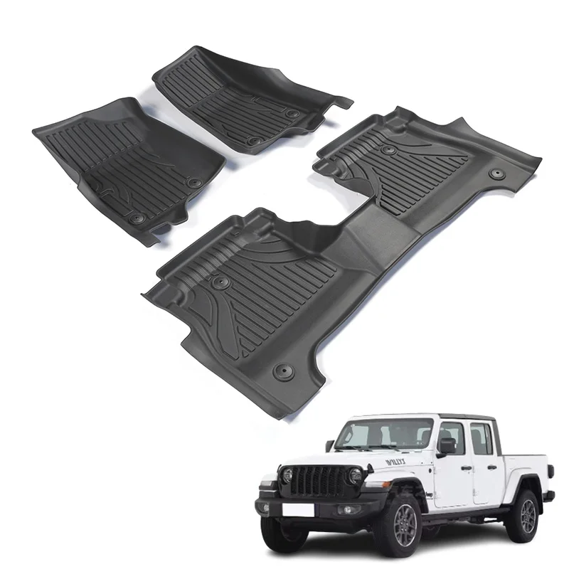 

Wholesale Custom Tpe Tpv Floor Mats All-Weather Front Rear Car Foot Mat Car Mats Of Jeep Gladiator Pickup