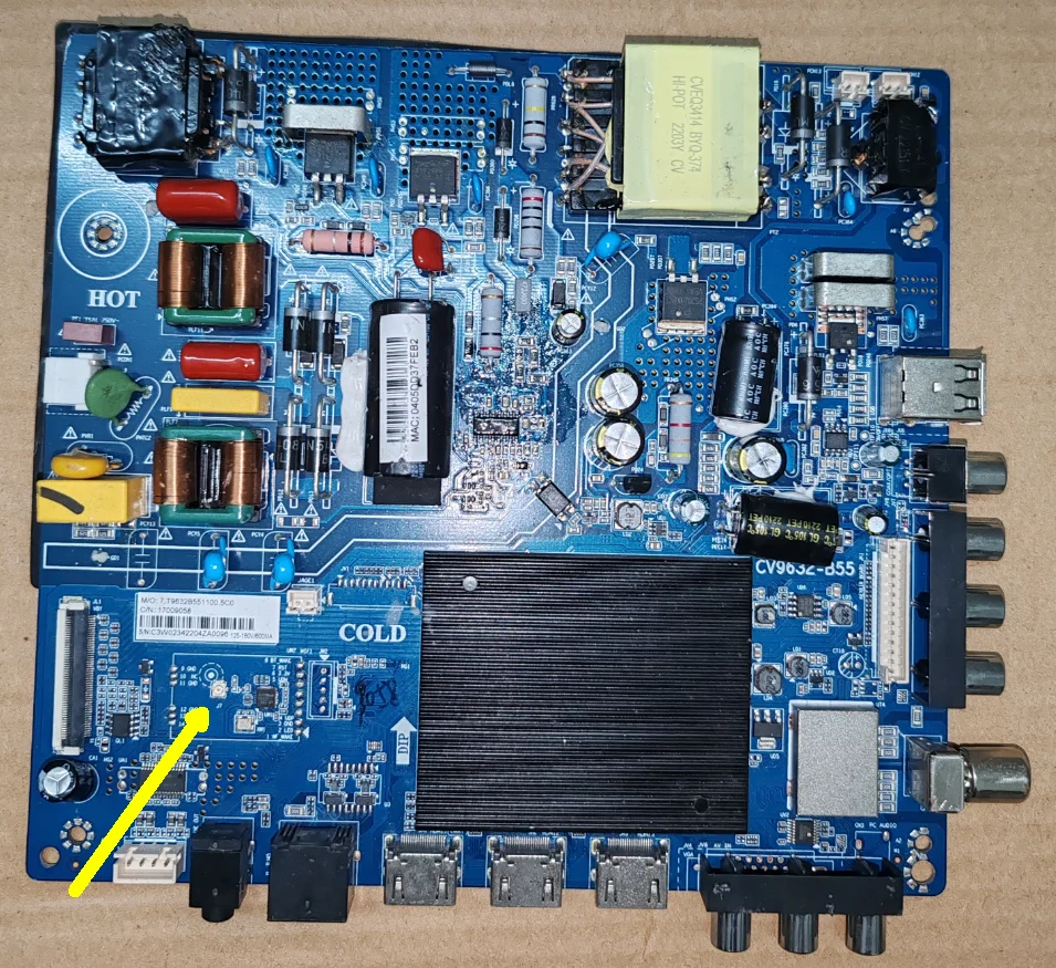 

CV9632-B55 4K WIFI network three in one TV motherboard, tested well, physical photo for 132--135 590ma