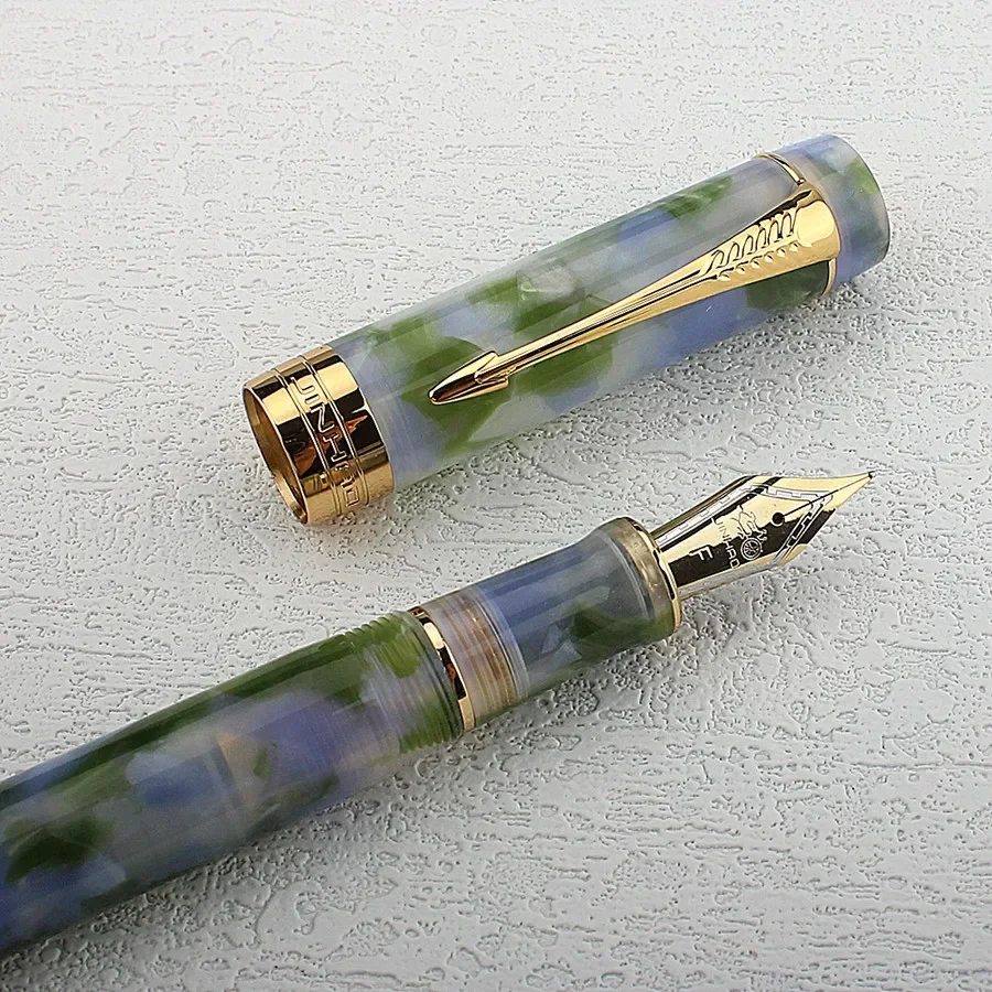 Imagem -06 - Jinhao Centennial Fountain Pen Cor Bonita Clipe Dourado f Nibs Conversor Escola Escritório Escrita Suprimentos Canetas de Tinta de Presente 100 Pcs