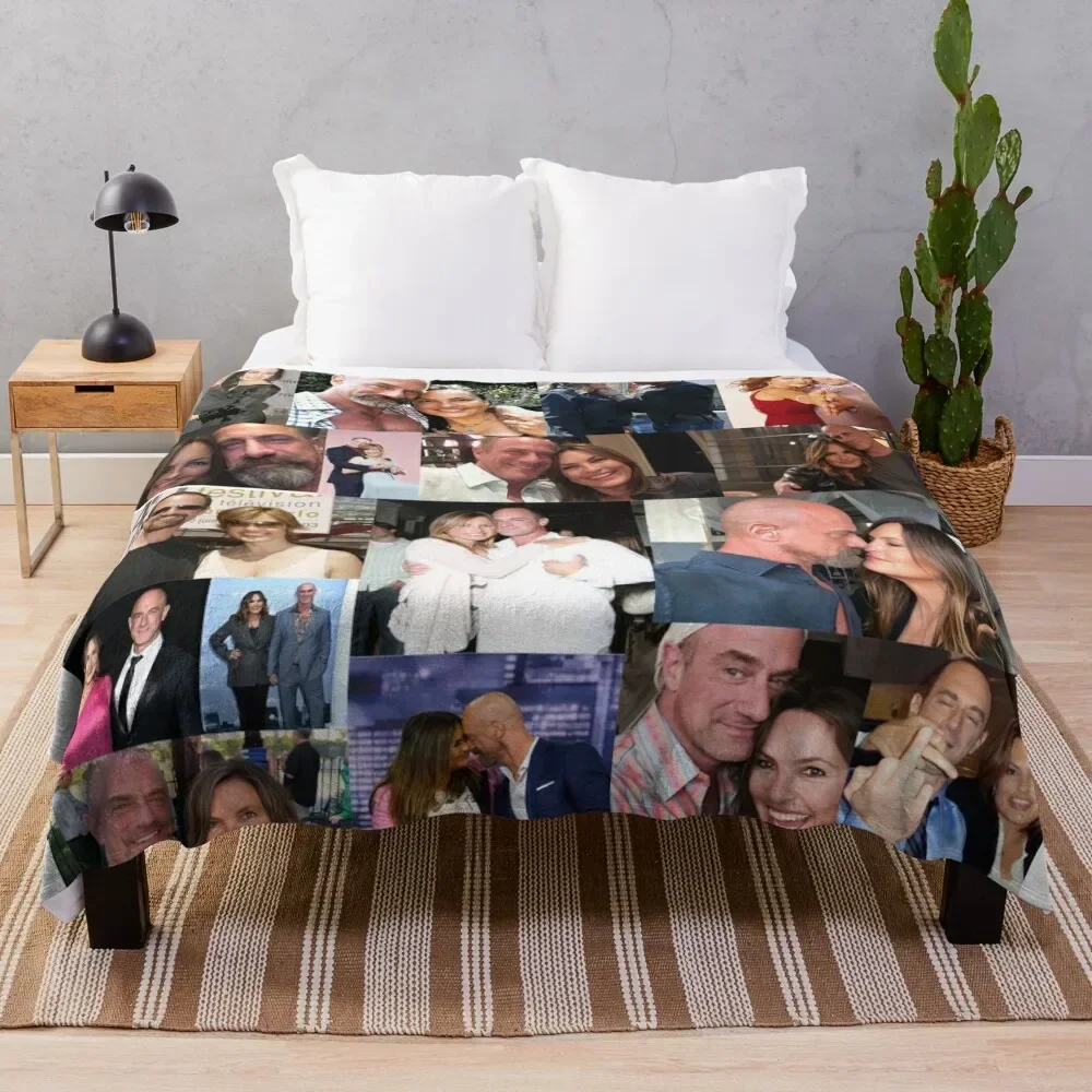 Chris Meloni and Mariska Hargitay Throw Blanket Luxury Brand manga for winter Moving Blankets