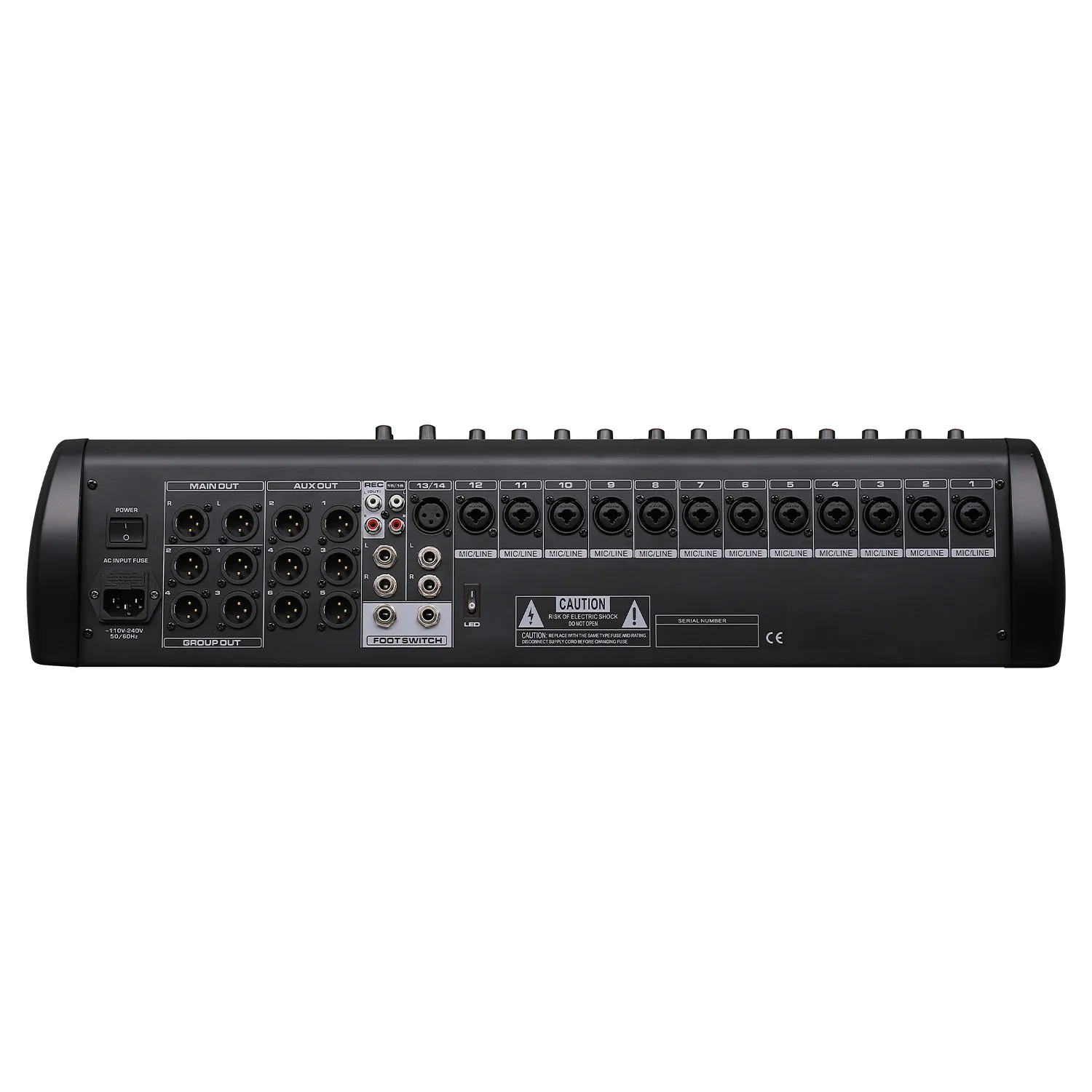 Professional 16-Channel DSP Digital Mixer 48V Phantom Power Bluetooth Audio Interface Sound Card for Stage