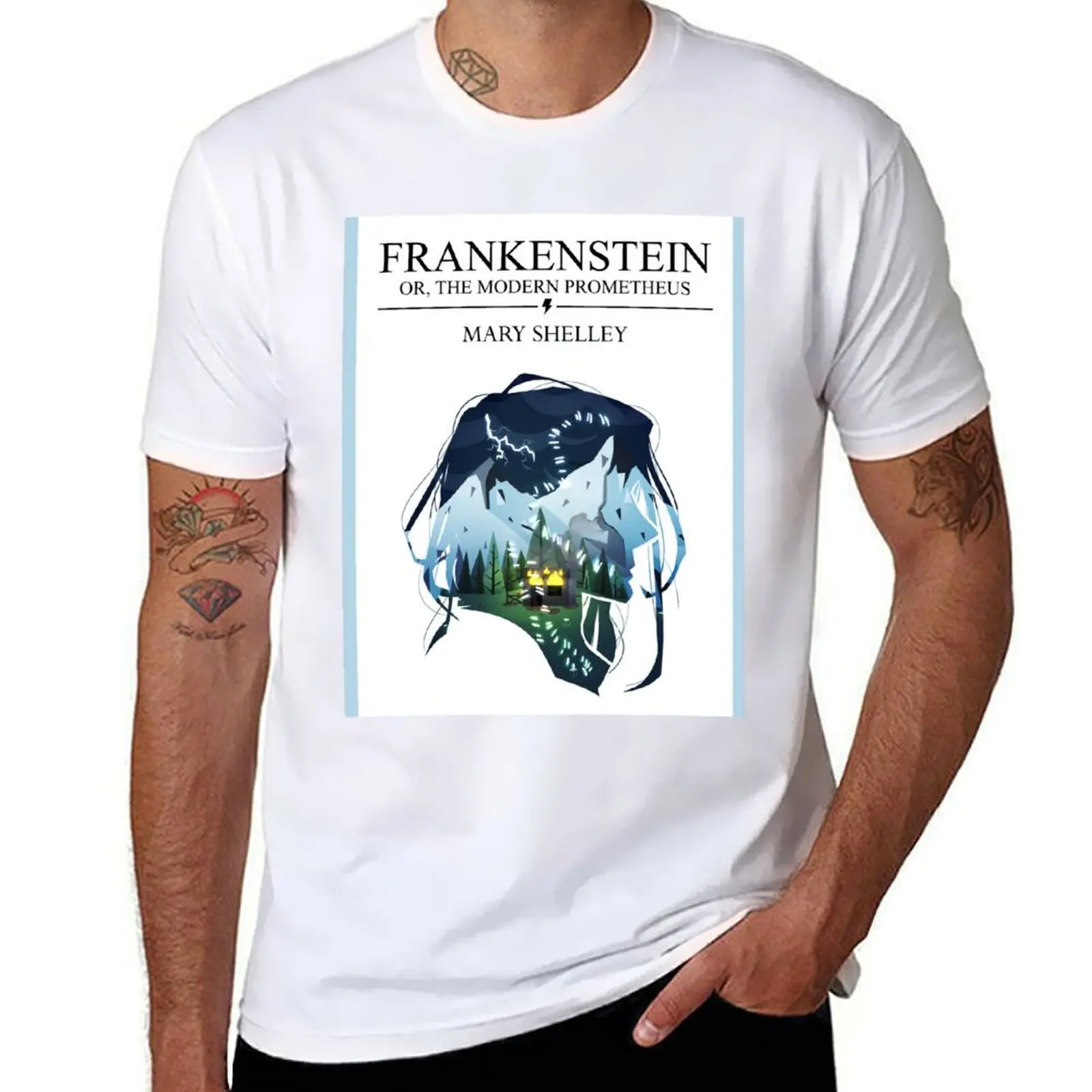 

Frankenstein Cover T-Shirt cotton t shirt man man t shirt summer man t shirt designer T-Shirt