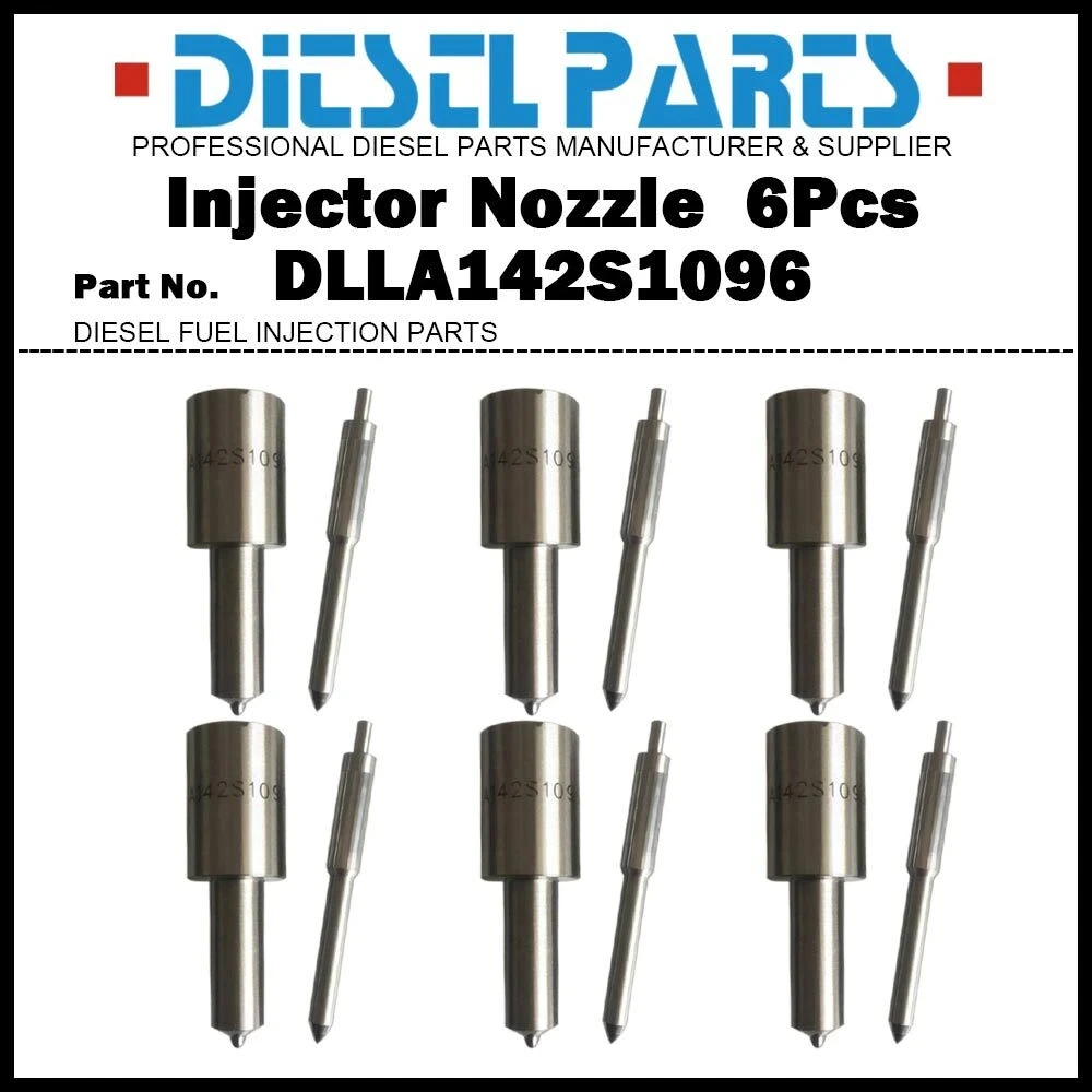 6Pcs Dieesl Injector Nozzle DLLA142S1096 for Mercedes Benz OM364 OM366 0432231736