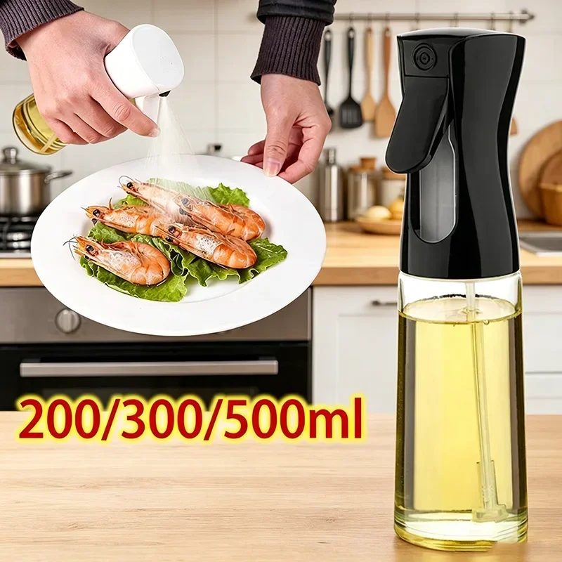 

200/300/500ml Plastic Oil Spray Bottle Food Grade Oil Spray for Cooking BBQ Air Fryer Kitchen Oil Spray Bottle Kitchen YH001