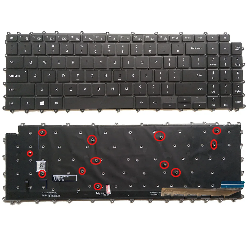 

US Backlit Laptop Keyboard For Samsung NP950QDB-KB1US NP950QDB 950QDB BA59-04674A 21F6B-US Keyboard