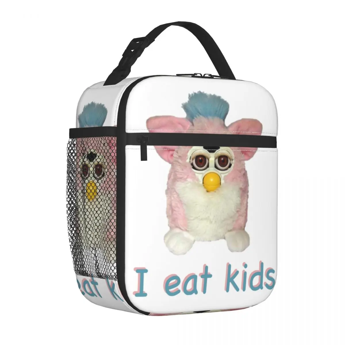 Furbys I Eat Thermal Insulated Lunch Bag Women Cartoon Animal Robot Portable Lunch Container Children Multifunction Food Box