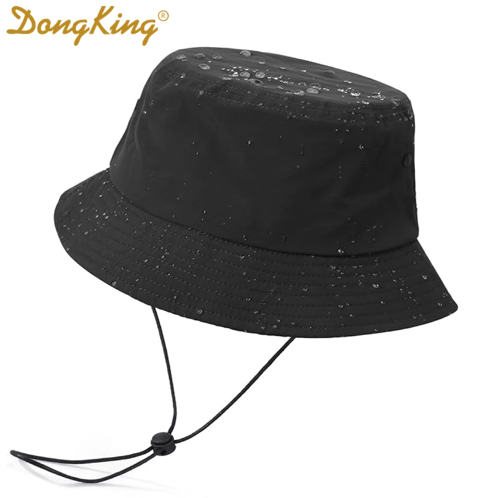 DongKing Waterproof Bucket Hats XX-Large Mens Womens UV/UPF 50 Lightweight Rain Hat Windproof Packable Hiking Camping