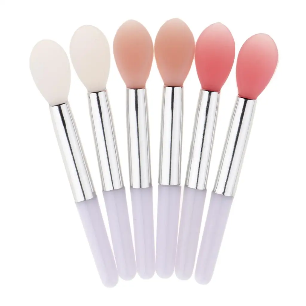 6 pinceles de maquillaje, aplicador de bálsamo labial, kit de herramientas, cosmético de belleza