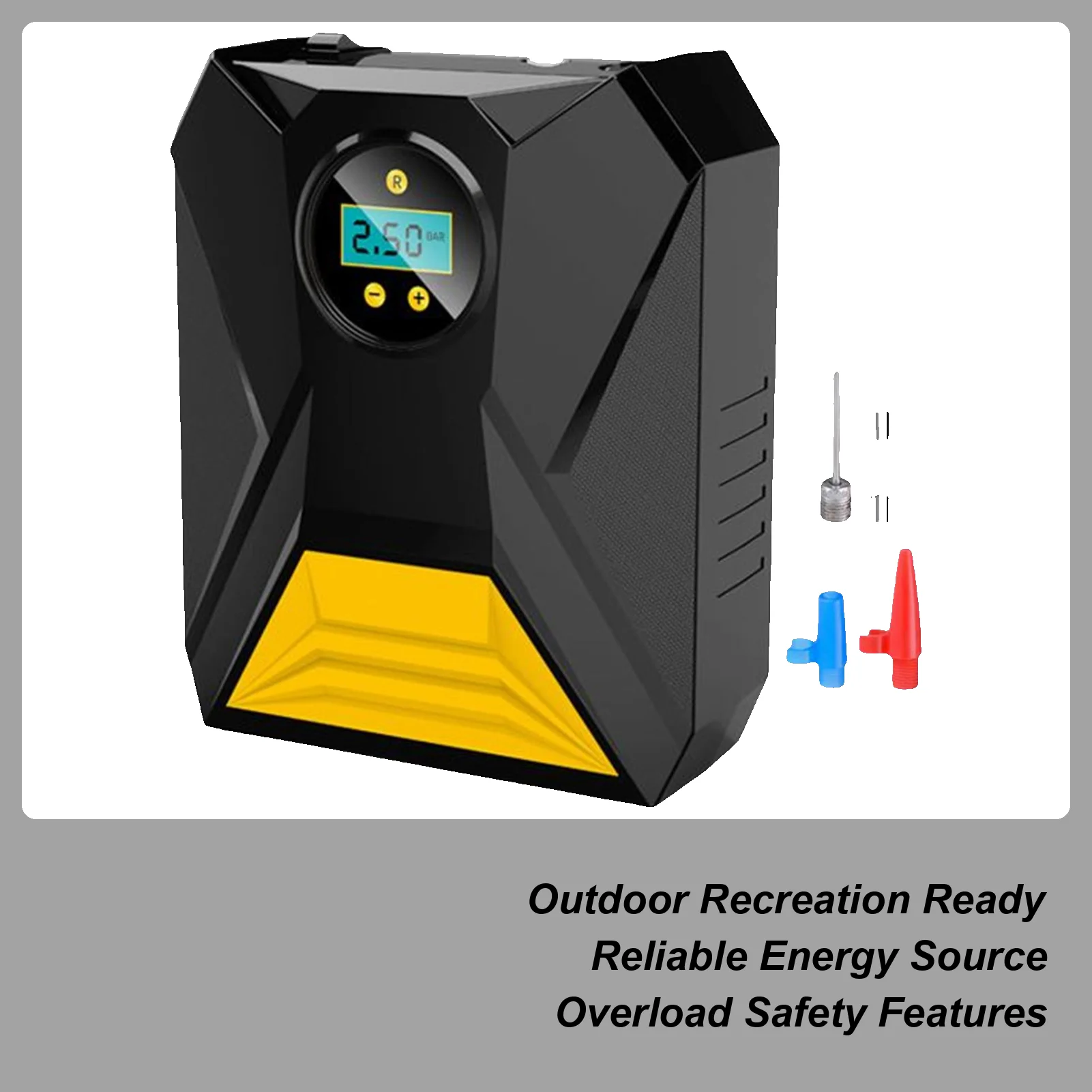 

Электрический насос для накачивания шин, цифровой манометр, 12 В, цифровой дисплей, электрический манометр для автомобильного велосипедного грузовика