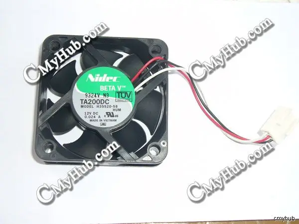 For Nidec TA200DC H35520-58 HUM DC12V 0.024A 5CM 50MM 50X50X15mm 3pin Cooling Fan TA200DC H35520-58 HUM