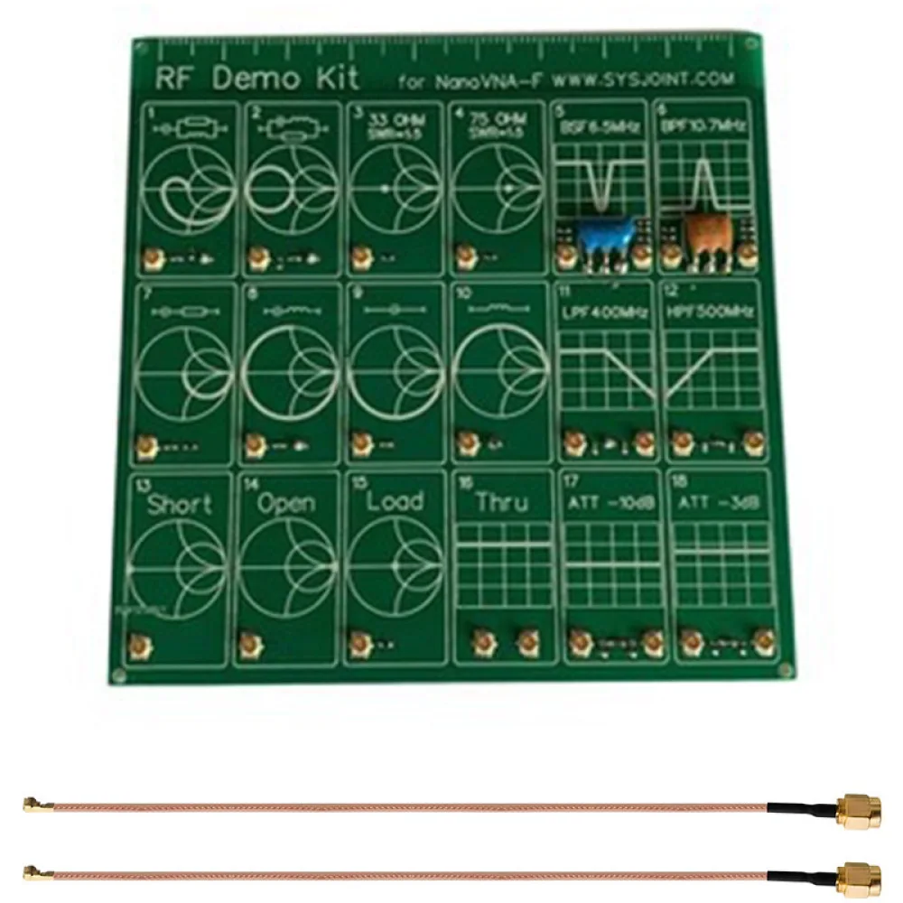 RF Demo Kit NanoVNA Vector Network Analyzer Test Board Calibration Module Filter Attenuator Electronic Circuit Study