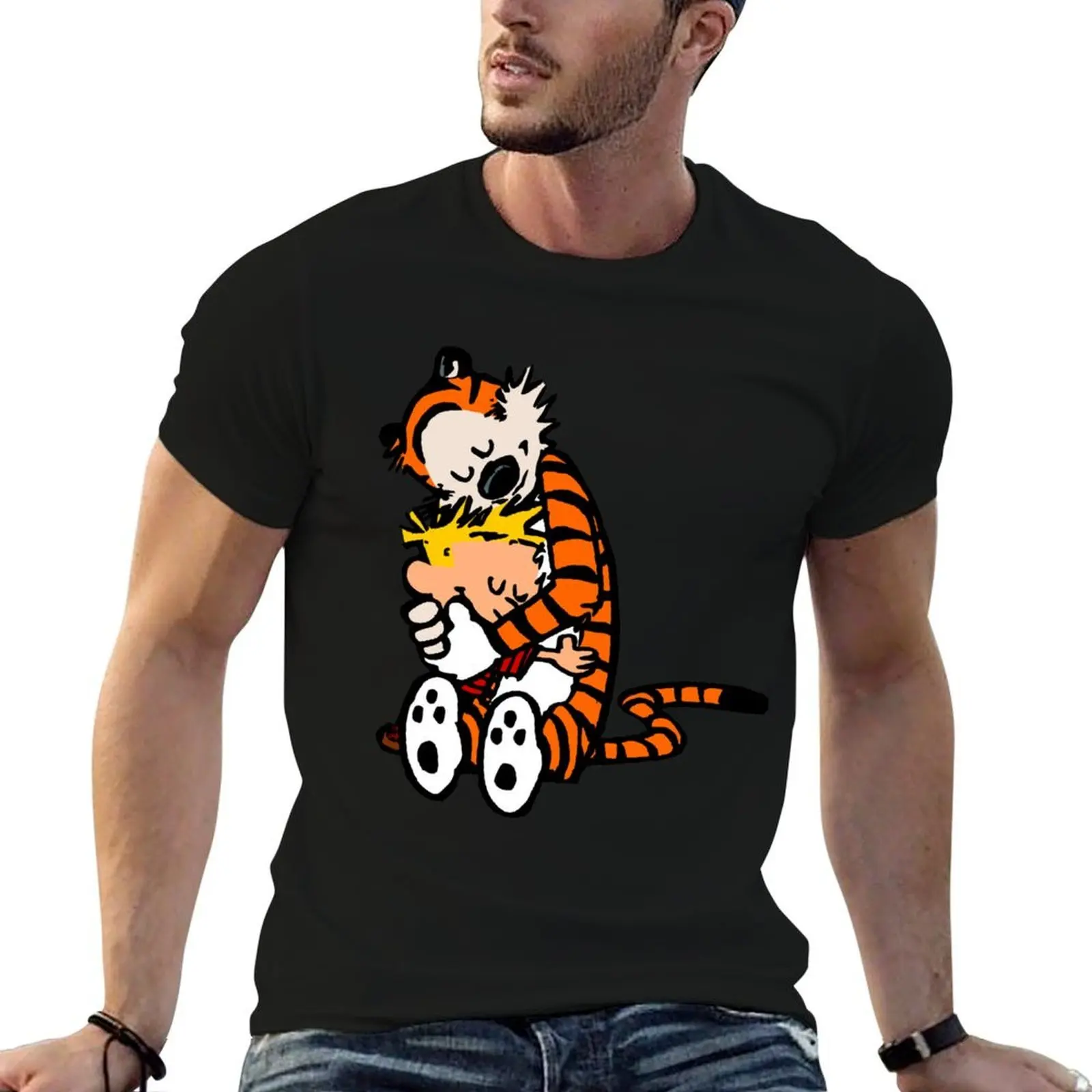 

Calvin and Hobbes Hug in Color T-Shirt man t shirt summer t shirt man casual T-Shirt