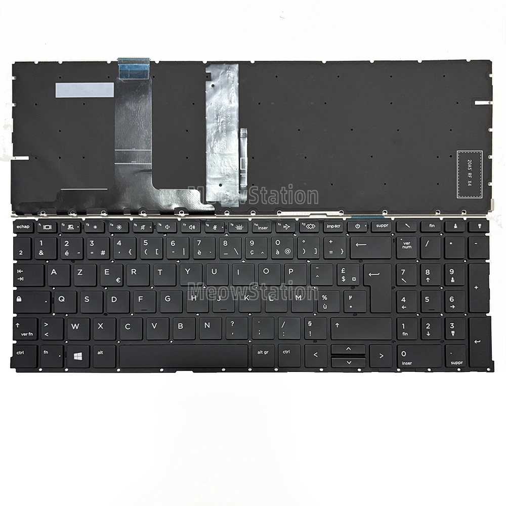 Teclado retroiluminado francés/belga para HP ProBook 450 G8,450 G9,450 G10,455 G8,455/455R G9,455 G10,650 G8,650 G9,650 G10,655 G8,655 G9,655 G10,655R G10,655R G9,655R G8// ZBook Power G7 G8,ZBook Power G9 G10