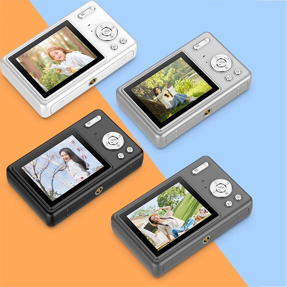 

TCE HD 1080P 96MP Digital Camera for Children - 16X Zoom, 2.4 Inch IPS Screen, Ideal for Beginner Photography White