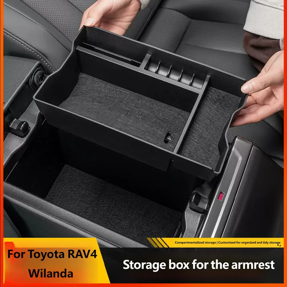 armrest storage box For Toyota RAV4 Wildlander 2026 Hybrid Style Car Cover Trim accessories