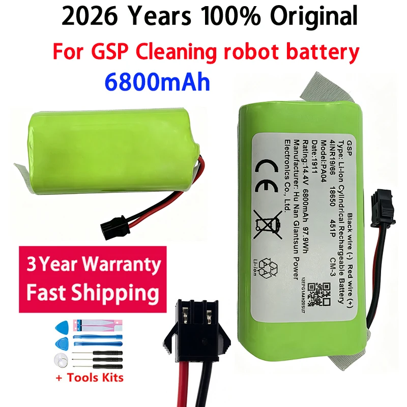 Fast Shipping 2026 Years 100% Original for GSP PA04 High Quality battery 6800mAh High capacity for GSP Cleaning robot battery