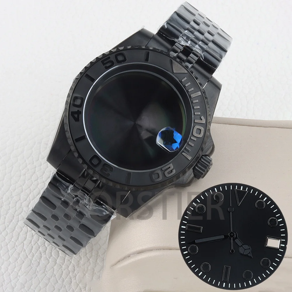 

28.5MM NＨ35 Luminous Dial 40MM Watch Case Stainless Steel Sapphire Jubilee Bracelet For Seiko Yacht-Master NH35 NH36 Movement