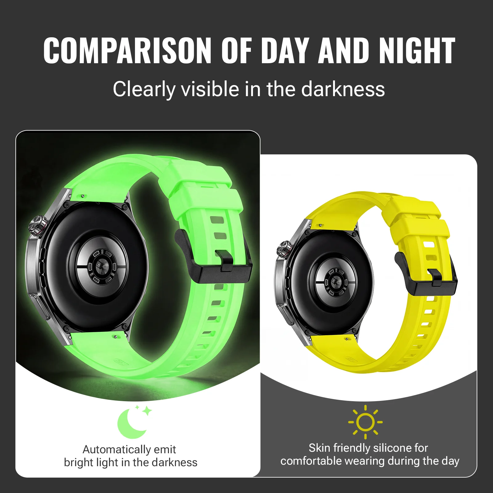สายนาฬิกาเรืองแสงสำหรับเปลี่ยน - Silicone Band Replacement บทวิจารณ์และราคา