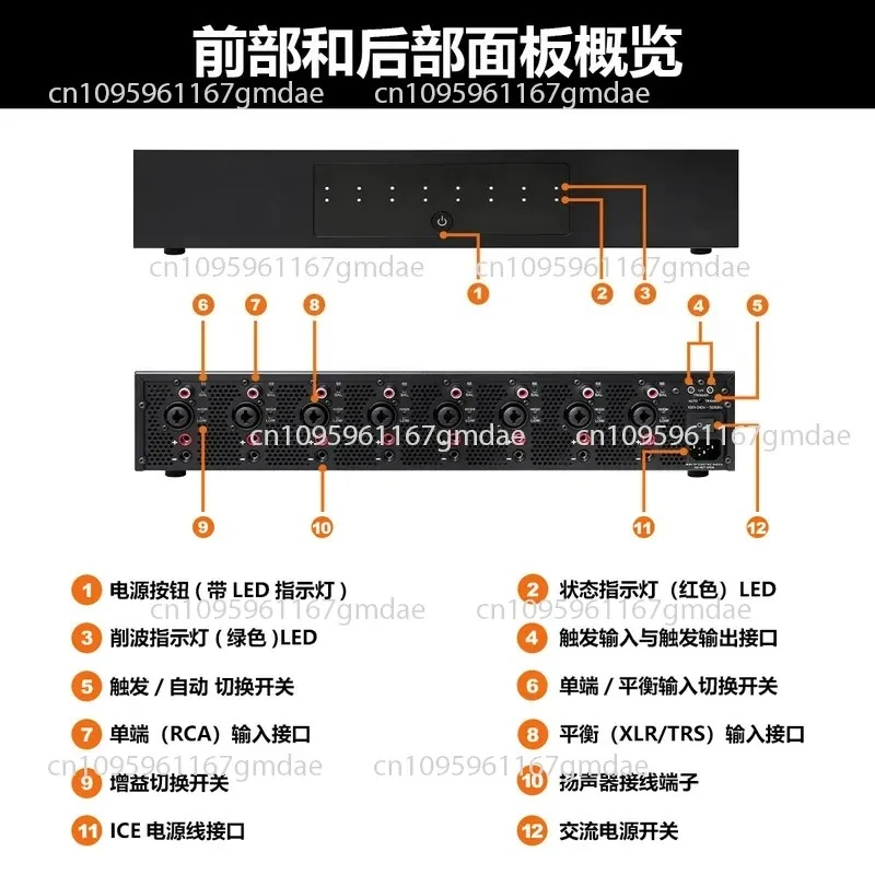 TPA3255 full balance home audio karaoke stage performance ktv special high power amplifier