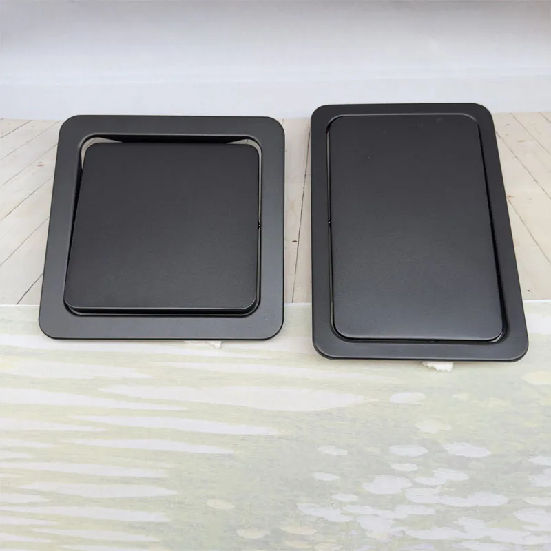 Built-in Countertop Trash Bin Lid and Waste Chute Lid, Stainless Steel Balance Flap Cover, Silver Trash Grommet Swing Trash Can