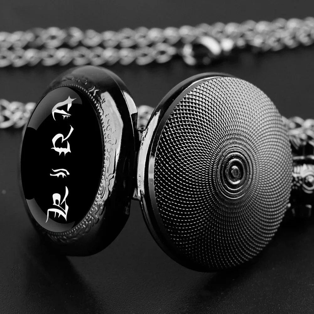 أنيمي مذكرة الموت زجاج قبة تصميم ساعة جيب خمر الرجال النساء العربية الهاتفي قلادة قلادة ساعة الهدايا Relogio دي بولسو