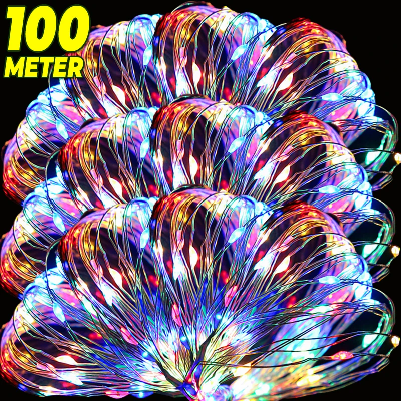 

Christmas Copper Wire LED String Light USB/Battery Operated Garland Fairy Lighting Strings Wedding Holiday Bedroom Decoration
